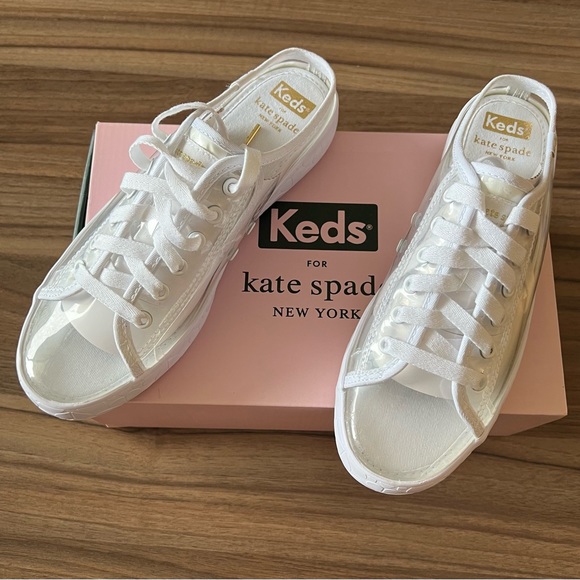 🌸 Keds × Kate Spade New York Kickstart Clear Mule Sneakers - Picture 5 of 8